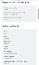 HOLDEN CG CAPTIVA 7 LTZ DIESEL AWD   2015