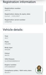 HOLDEN CG SERIES 2 CAPTIVA 7 LTZ AWD   2017