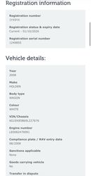 HOLDEN VE COMMODORE OMEGA SPORTSWAGON   2008