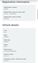 SUBARU XV G4X 20I AWD AUTO   2013